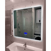Зеркало с радио и подсветкой для ванной Катани